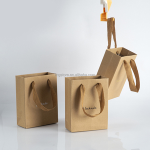 Sacs en papier kraft brun de luxe modernes de haute qualité, solides, 16x8x22cm, pour emballage de bijoux, sacs de shopping, sacs cadeaux pour magasins de détail - Product Image 5
