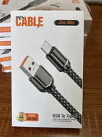 Câble de date tressé en alliage de zinc 1.2M 6A Câble de charge rapide USB C vers USB C