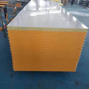 Paneles Sándwich con Revestimiento de Acero y Lana de Roca, Aislamiento Térmico para <span class=keywords><strong>Paredes</strong></span> Interiores y Techos de Almacenes, en Oferta - Product Image 2