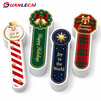 Autocollants personnalisés Joyeux Noël et Joyeuses Fêtes en feuille d'or, étanches, autocollants adhésifs pour sceller les cadeaux, pour emballages cadeaux et enveloppes