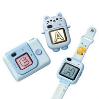 Appareil photo de dessin animé pour enfants, ensemble de trois pièces, objectif rotatif à 180°, caméra vidéo HD multifonctionnelle pour étudiants, écran 2,4 pouces, TF