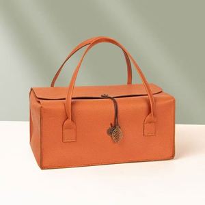 Sac cadeau en cuir avec logo personnalisé, aspect luxueux, couleurs mélangées tendance pour les cadeaux de mariage, boîte cadeau en gros pour les invités, pliable, grande taille - Product Image 3