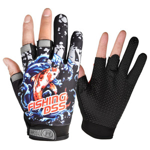 Fishing <b>Gloves</b> Three Fingers Exposed Waterproof Non Slip Fleece Lined Warm For Outdoor Lure Fishing Male Use - Product Image 2