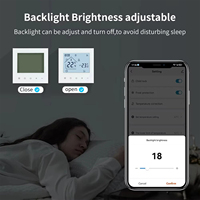 Termostato con Pantalla Táctil Wifi, Programable Semanalmente, para Calefacción por Suelo Radiante Eléctrico Hidrónico y Sistema de Caldera Central, Kit para Hogar y Hotel