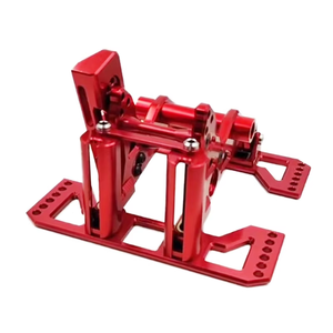 Soporte Ajustable para Motocicleta de Alta Precisión, Mecanizado CNC de 5 Ejes, Piezas de Aluminio Anodizado Rojo, Acero Inoxidable y Latón - Product Image 6