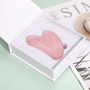 Yüksek Kaliteli Guasha Şişlik Giderici Gül Kuvarsı Gua Sha Yüz Masaj Aleti Kalp Şeklinde Toksik Olmayan Sürdürülebilir Çok Amaçlı Ev Tipi - Product Image 3