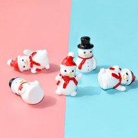Decorazioni Natalizie, Statuette di Pupazzi di Neve in Plastica 3D, Miniature da Tavolo, Ornamenti Natalizi