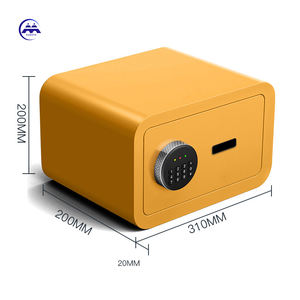 घरेलू सुरक्षा के लिए इलेक्ट्रॉनिक डिजिटल फिंगरप्रिंट लॉक के साथ सुरक्षित मिनी मेटल मनी कैश बॉक्स - Product Image 1