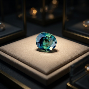 Saphir naturel de Madagascar de couleur turquoise, taille ovale excellente, 1,53 CT, traitement thermique, 7,55x6,40x3,8 mm, pour la fabrication de bijoux - Product Image 3