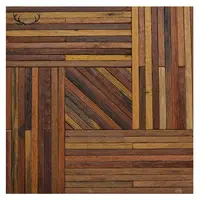 Square mosaic tiles 3d wood board wall panel
