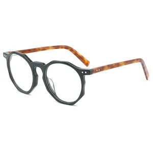 Wholesale Price Acetate Full Frame Round Eye Glasses Frames Eyewear Eyeglass Frames For Men Women