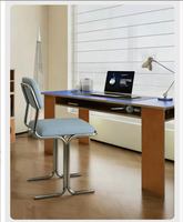 Chaise de salle à manger minimaliste italienne, pieds en acier inoxydable, chaise de vanité de luxe couleur crème pour la maison
