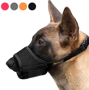 Stocked Manufacturer Adjustable Muzzle Personalized Feather Protection Solid for Dog Muzzle Breathable Nylon Comfortable Mesh