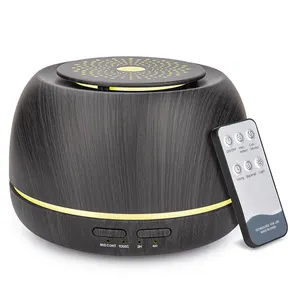 NEW ODM Portable 7 Color LED Wood Grain Home 500Ml Electric Sleeping Aroma Diffuser with Remote Control
