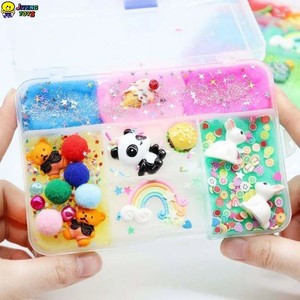 Kit Slime Burro JITENG con Glitter Colorati e Accessori DIY, Set Creativo per Creazioni Artistiche con Texture, ASMR con Ciondoli Colorati - Product Image 3