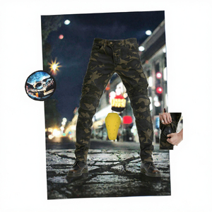 Neue Unisex Atmungsaktive Motorrad Wander- & Tourenhose Schutzausrüstung für Erwachsene Schwarz Blau Motocross-Jeans - Product Image 2