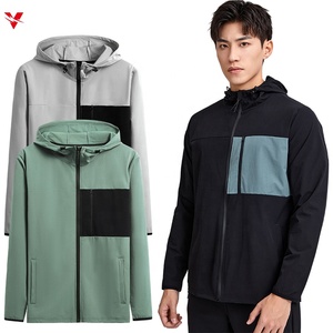 Vestes de course pour hommes, veste de sport à capuche zippée, jogging, entraînement, fitness, sweat-shirt décontracté, vêtements de sport, survêtement <span class=keywords><strong>B83</strong></span> - Product Image 1