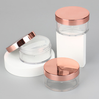 Pot rond de poudre libre de maquillage cosmétique en gros avec tamis rotatif