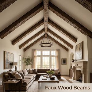 Luxury Faux <strong>Wood</strong> Ceiling <strong>Beams</strong> Polyurethane Decorative <strong>Beams</strong> with Realistic Grain for Villa Interior Ceiling Design - Product Image 2