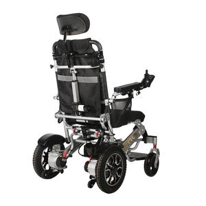 Silla de ruedas eléctrica Plegable ligera de aleación de aluminio, silla de ruedas para discapacitados, silla de ruedas eléctrica con batería de ambos lados - Product Image 5