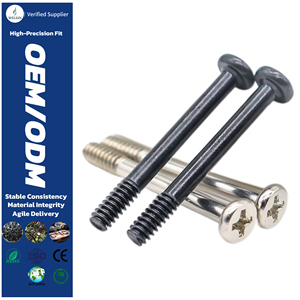 Vis à tête fraisée en acier au carbone, finition oxyde noir, tige lisse, pour pièces industrielles et réparation de meubles - Product Image 1