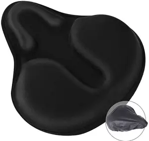 Tất Cả Màu Đen Pvc Da E-bike Seat Thoải Mái Tối Đa Fat Foam Xe Đạp Yên Cho Phụ Nữ