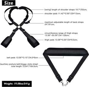Oferta Especial: Kit de Correas Ajustables para Adultos, Columpio de Múltiples Posiciones, Arnés de Suspensión para el Cuello, Equipo de Bondage Sexy para Adultos - Product Image 4