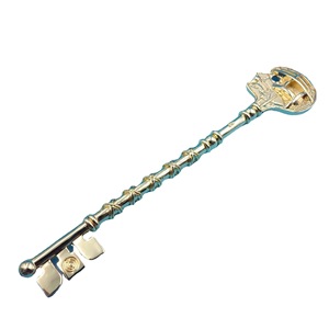 Figurine Clé Vintage en Argent Vieilli 27x7cm, Sertie de Pierres, Accessoire de Cinéma, Décoration d'Intérieur, Cadeau de Festival - Product Image 5