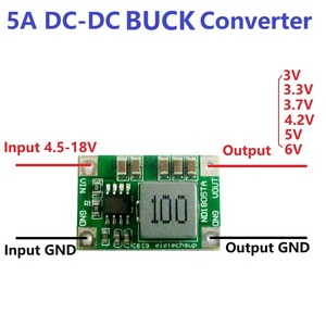 2x 5A módulo convertidor Buck de 4,5 V-18V a 3V 3,3 V 3,7 V 4,2 V 5V 6V placa para matriz <span class=keywords><strong>LED</strong></span> lm2596 <span class=keywords><strong>lm317</strong></span> nodemcu4 - Product Image 2