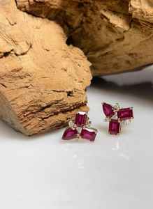 Pendientes de oro de 14 quilates certificados, los más vendidos, con gemas naturales/cultivadas en laboratorio/diamantes. - Product Image 4