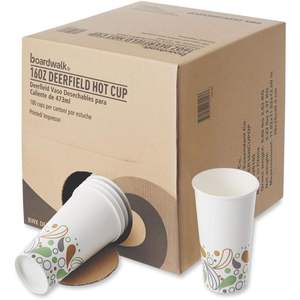 Vasos de Papel Impresos Boardwalk Deerfield, 16 oz, 50 Vasos/Paquete, 20 Paquetes/Cartón, Vasos Desechables Serie DEER16HCUP - Product Image 2