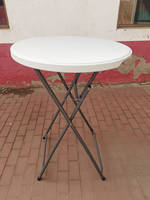 Meubles de banquet pliants en plastique de hauteur de barre de table à manger ronde portative de style moderne pour la maison, l'hôtel ou l'hôpital
