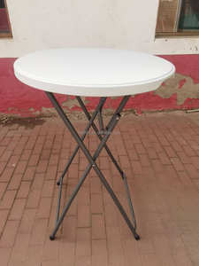 أثاث مأدبة بلاستيكي قابل للطي بارتفاع دائري محمول على الطراز الحديث للاستخدام المنزلي والفندقي أو المستشفى - Product Image 4