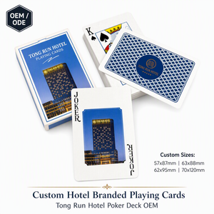 Carte da Gioco Personalizzate per Hotel, Ecologiche, Portatili, in Carta Artistica, Mazzo di Poker Tong Run, Scatola in Carta OEM per Famiglia - Product Image 1