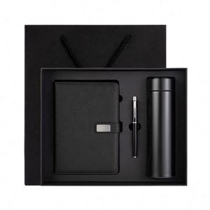Custom Promotional Business PU Leather Notebook Thermos Cup Gift Box Set Luxury A5 <b>Journal</b> Corporate Gift Set With Water Bottle - Product Image 2