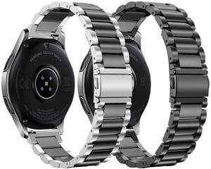 Keepwin Bracelets de montre en acier inoxydable massif de style tendance 3 perles pour <span class=keywords><strong>Samsung</strong></span> Galaxy 20mm 22mm S2 S3 S4 <span class=keywords><strong>S5</strong></span> - Product Image 2