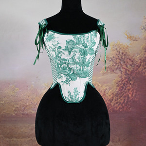 Women's Medieval Vintage Bustier Overbust Corset <b>Tops</b> Lace Boned Bodice Breathable Waist Trainer <b>Tummy</b> <b>Control</b> Crops <b>Vest</b> - Product Image 6