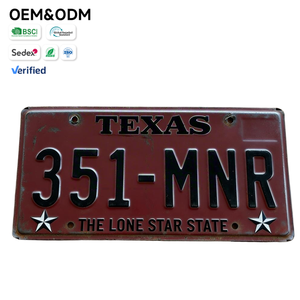 <span class=keywords><strong>Plaque</strong></span> d'<span class=keywords><strong>immatriculation</strong></span> personnalisée en métal durable, modèle États-Unis, à collectionner, commande urgente, réduction sur les achats en gros - Product Image 1