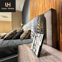 Vente directe d'usine roi queen size 2024 Italie meubles de chambre à coucher ensemble de chambre lit de luxe