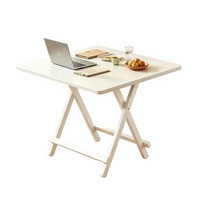 Table à manger moderne extensible et pliable en bois avec pieds en métal durables - Design carré portable pour petits appartements