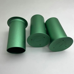 Porte-stylo en alliage d'aluminium et acier inoxydable sur mesure usiné CNC avec finition anodisée verte par électroérosion à fil pour comptoir – Fournitures de bureau - Product Image 3