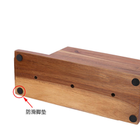 Support magnétique double face puissant en bois pour couteaux, capacité 7 pièces, fourni par l'usine chinoise