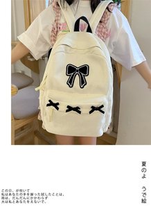 Sac à dos en velours côtelé pour fille, style INS, mignon et doux, avec broderie, sac à dos personnalisé, grande capacité, décontracté, voyage, étudiant - Product Image 6