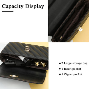 Baelerry Women's Crossbody Bag Black Horizontal Square <b>Lock</b> Closure Anti Theft Phone Bag Everyday Use - Product Image 2