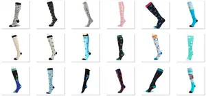 Chaussettes de compression pour sports de plein air pour femmes et hommes multicolore course élastique cyclisme chaussettes de pression alpinisme Amazon