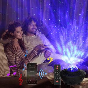 Projecteur de lumière nocturne ciel étoilé intelligent avec haut-parleur Bluetooth, projecteur d'étoiles galaxie avec télécommande pour les fêtes - Product Image 4