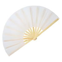 Éventails personnalisés imprimés à main personnalisés Éventails promotionnels pliables en plastique bambou à sublimation avec logo