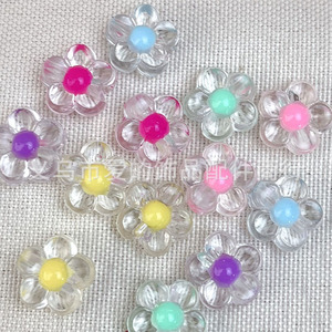 <b>Flower</b> Shape Acrylic Beads 12mm For <b>Bracelet</b> Making DIY Jewelry Accessories - Product Image 1