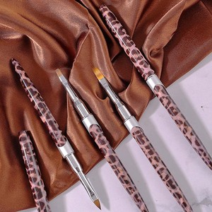 Kit de pinceaux pour nail art en gel UV à imprimé léopard, pour liner, peinture florale, dégradé, mélange de pétales, manucure, salon - Product Image 1
