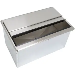 2023 Beliebter Outdoor-Grill-Bier-und Getränke kühler Edelstahl-Eis kühler mit Schiebe deckel Drop in Ice Chest